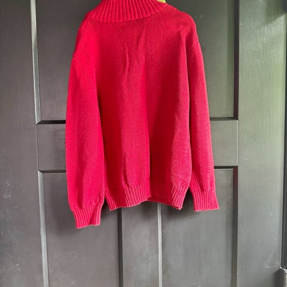 Nautica Red Crew Neck Half Zip Sweater - Size 5 🔥 - Picture 2 of 4
